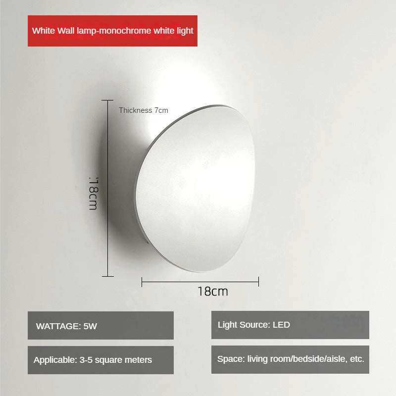 HEIKESZ Modern LED Wall Lamp Minimalist Nordic Style for Bedroom Living Room Corridor Aisle Background Lighting