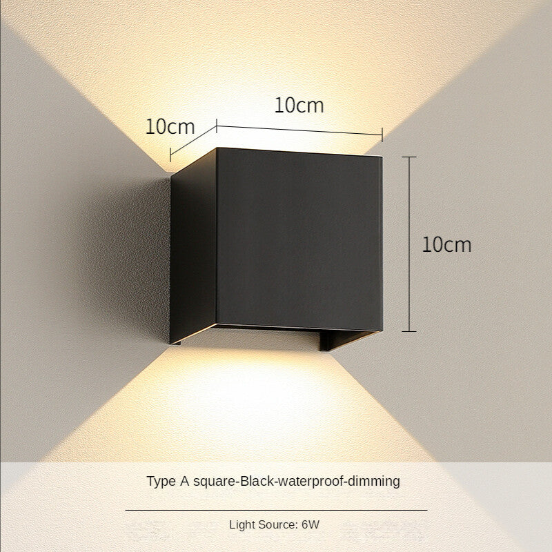 HEIKESZ Nordic LED Wall Lamp Waterproof Outdoor Indoor Bedside Corridor Balcony Courtyard Stair Light Warm White Bulb for Living Room Bedroom Lighting