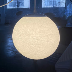 HEIKESZ Silk Moon Light Chandelier Large Nordic Art Bedroom Dining Room Lamp Creative Bar Clothing Store Ball Chandelier