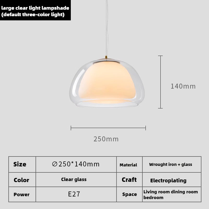 HEIKESZ Creative Danish Cream Wind Jelly Chandelier Nordic Minimalist Pendant Light for Cafe Restaurant Bedside Ceiling Decor