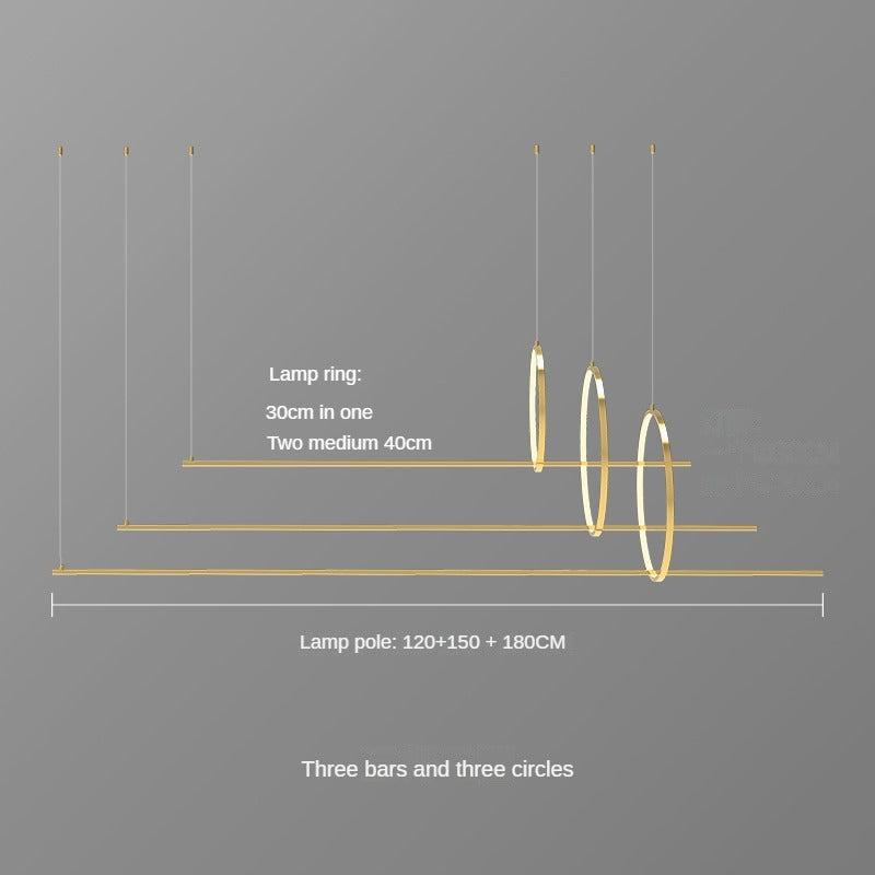 HEIKESZ Nordic Kitchen Bar LED Chandelier Luxury Lighting Minimalist Office Study Light Decorative Dining Room