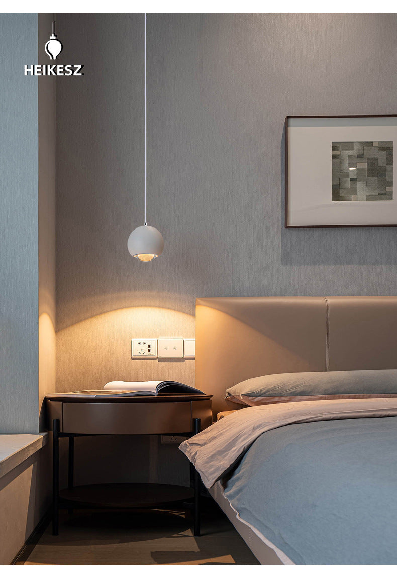 HEIKESZ Grand View Garden Bedside Small Droplight Modern Minimalist Creative Personality Bedroom Light Nordic Simple Adjustable Ceiling Lamp