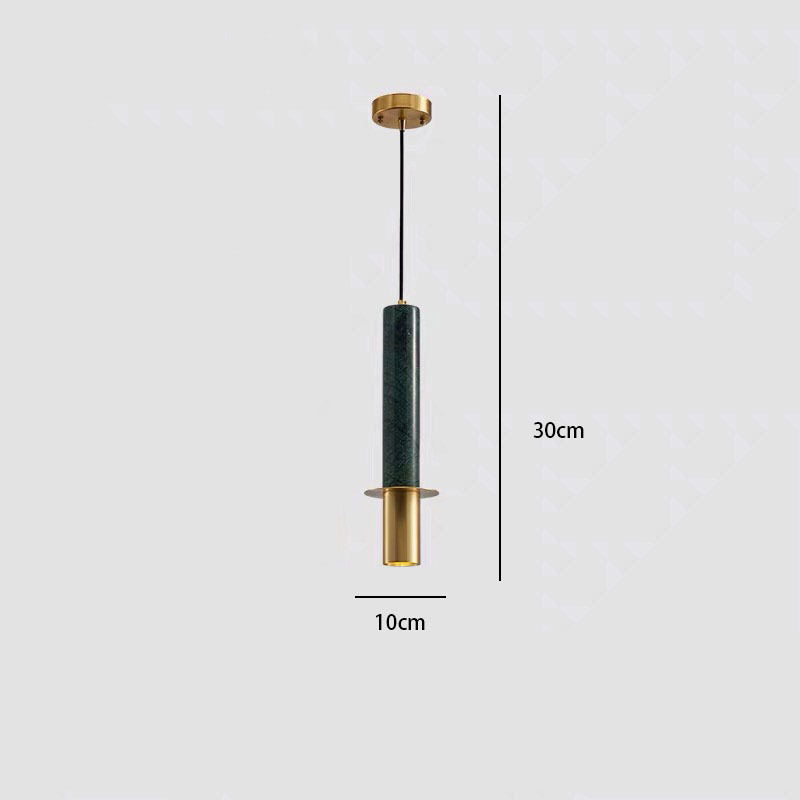 HEIKESZ Modern Minimalist Droplight Art Marble Terrazzo Single Head Bedside Lamp for Restaurant Bar Decor