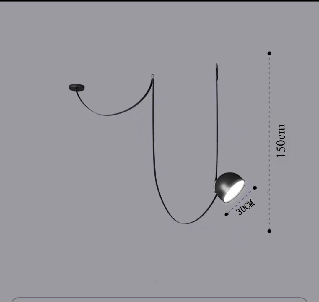 HEIKESZ Nordic Style Orange 3 Head Canvas Pendant Light Minimalist Designer Lamp Creative Italian Bar Restaurant Lighting