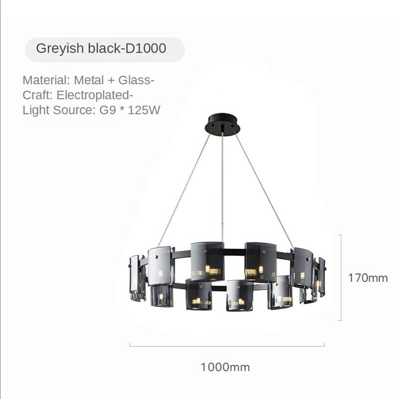 HEIKESZ Modern Luxury Chandelier for Living Room Bedroom Study Creative Glass Nordic Lamp Warm Lighting Atmosphere