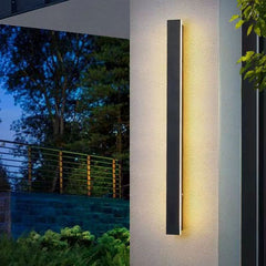 HEIKESZ Outdoor Waterproof LED Wall Lamp Nordic Minimalist Line Light for Garden Villa Door