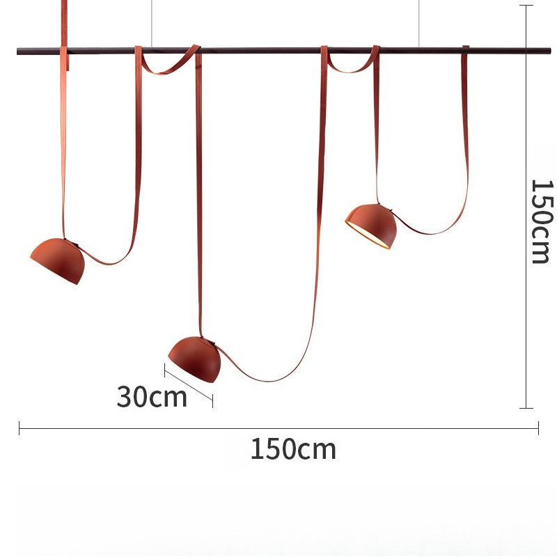 HEIKESZ Nordic Style Orange 3 Head Canvas Pendant Light Minimalist Designer Lamp Creative Italian Bar Restaurant Lighting