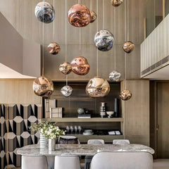 HEIKESZ Nordic Lava Chandelier Modern Glass Pendant Light for Living Room Dining Room Ceiling LED Minimalist Design Clothing Store Cafe Bar