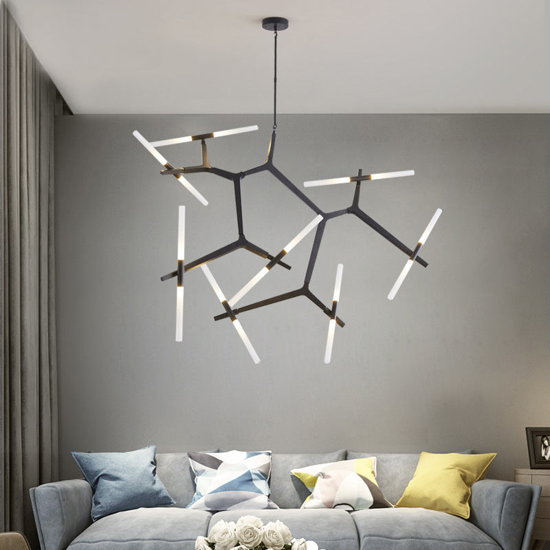 HEIKESZ Nordic Post Modern Tree Branch Chandelier Luxury Industrial Style Living Room Lamp for Home and Restaurant Decor