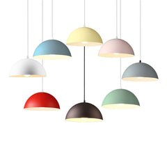 HEIKESZ Modern Minimalist Single Head Semicircle Chandelier Large Lampshade Creative Personality Decorative Light for Living Room Restaurant Exhibition Hall