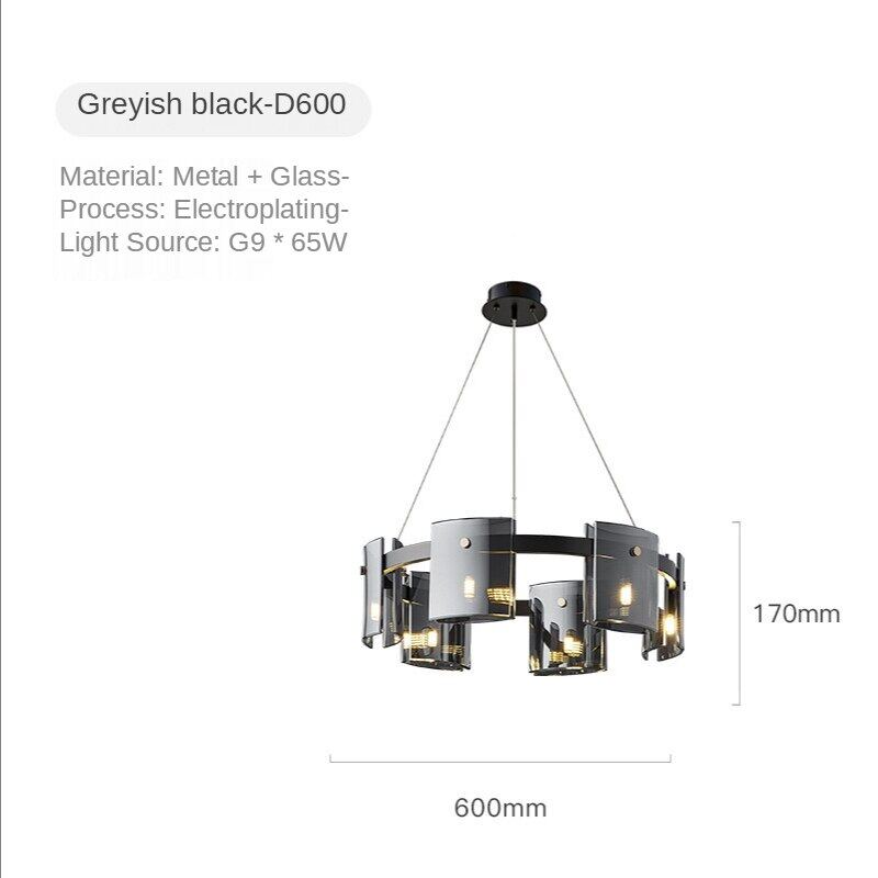 HEIKESZ Modern Luxury Chandelier for Living Room Bedroom Study Creative Glass Nordic Lamp Warm Lighting Atmosphere