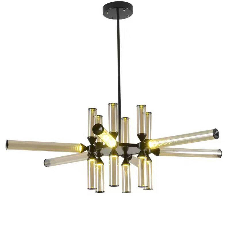 HEIKESZ Nordic Modern LED Glass Chandelier for Living Room Dining Bedroom Simple Creative Lighting Fashion Lamps