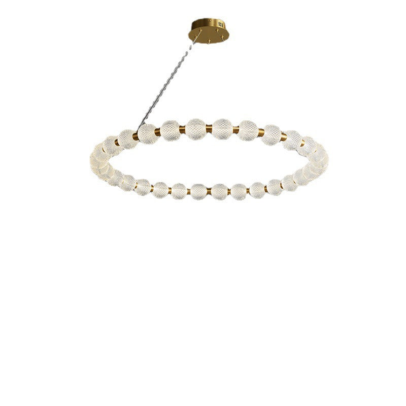 HEIKESZ New Nordic Ring LED Chandelier Modern Minimalist Hanging Light for Living Room Bedroom Study