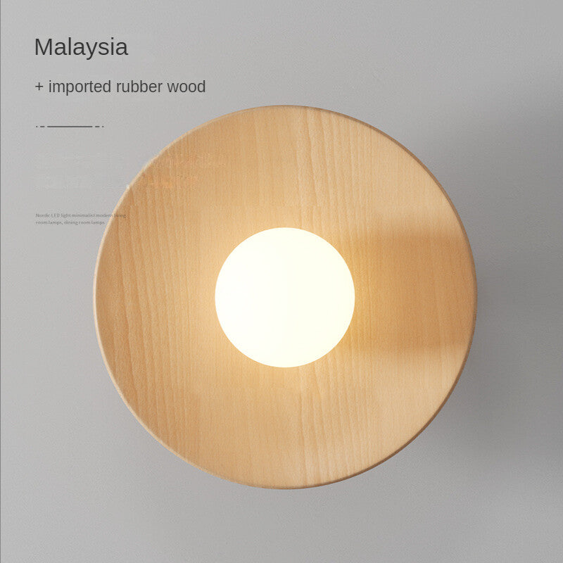 HEIKESZ Nordic Log Style Ceiling Lamp Wooden Japanese Aisle Balcony Corridor Light Simple Personality Design