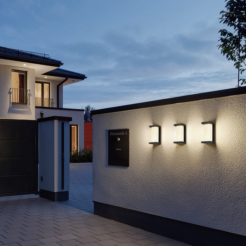 HEIKESZ LED Outdoor Waterproof Wall Lamp with Motion Sensor for Balcony Stairs Terrace Gate Bounding Wall Lighting Exterior LED Flood Light