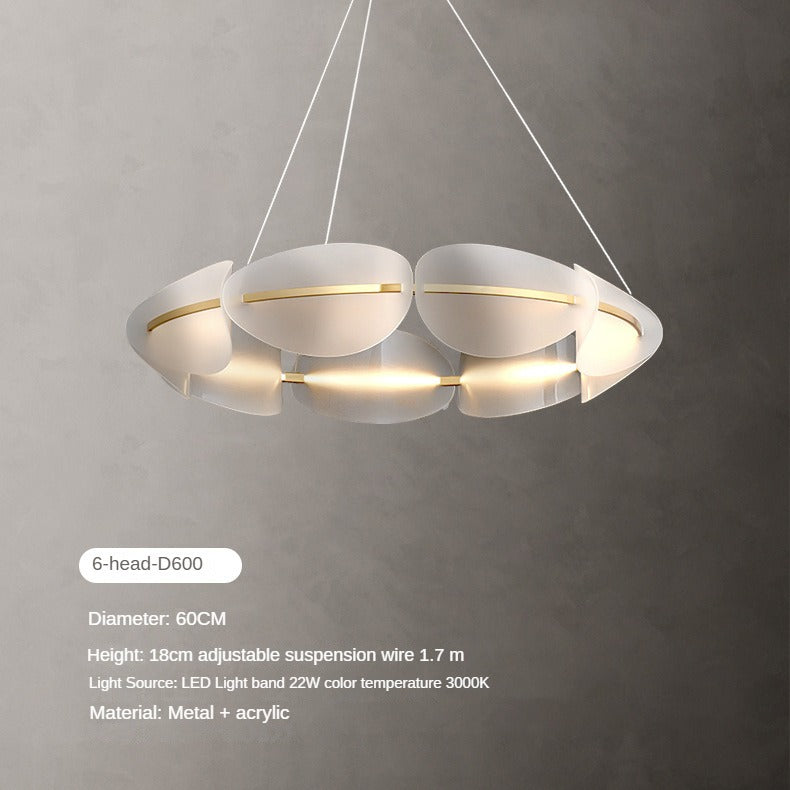HEIKESZ Shell Chandelier Modern Nordic Design for Dining Room Bedroom Light Luxury Creative Personality Living Room Lighting