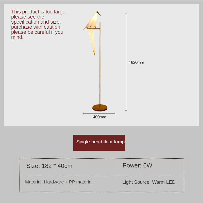 HEIKESZ Nordic Origami Bird Chandelier Modern Minimalist Artistic Hanging Lamp for Living Room Bedroom Ceiling Light