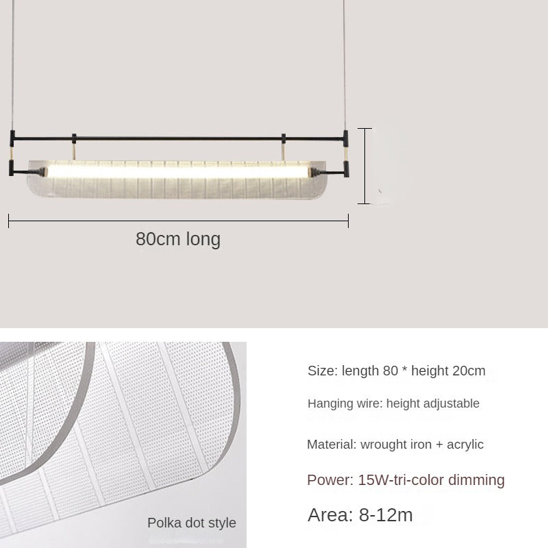 HEIKESZ Italian Minimalist Chandelier Creative Art Strip Light for Dining Room Bar Kitchen Island