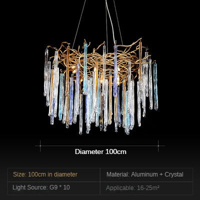 HEIKESZ Luxury Crystal Chandelier for Living Room European Retro Style Villa Duplex High-End Bedroom Lighting