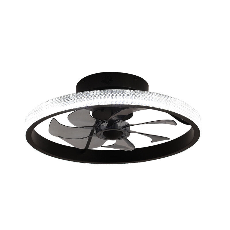 HEIKESZ Modern Ceiling Fan Lamp with LED Crystal Lights Remote Control Luxury Bedroom Living Room Restaurant Light Wholesale Nordic Minimalist Design