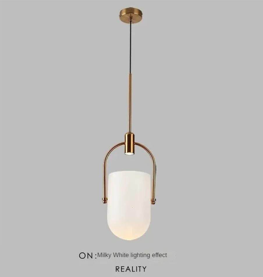 HEIKESZ Nordic Bucket Glass Chandelier LED Modern Droplight for Living Room Bedroom Hotel Restaurant Bar Study Ceiling Light Fixtures