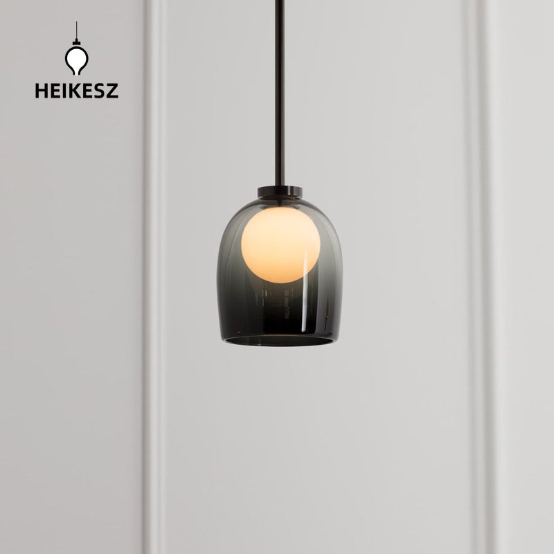 HEIKESZ Nordic Pendant Lamp Modern Glass Chandelier for Restaurant Cafe Bedroom Ceiling Light Fixtures Simple Art Decor