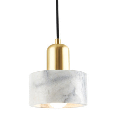 HEIKESZ Nordic Single Head Small Droplight Marble Bedside Lamp Luxury and Simplicity Post Modern Dining Room Lighting for Living Room Chandeliers