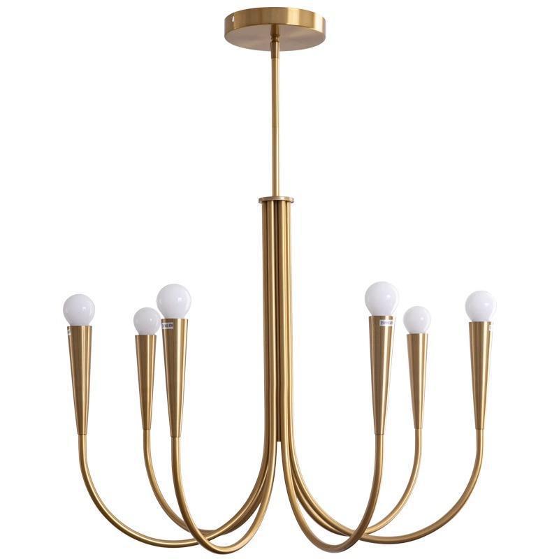 HEIKESZ Nordic Antique Chandelier Luxury French Style Retro Bedroom Candle Dining Room Designer Light