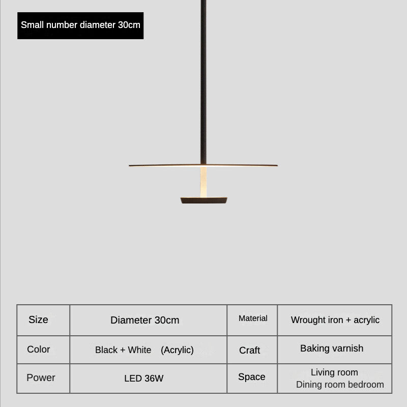 HEIKESZ Nordic Minimalist UFO Chandelier Round Danish Design for Office Bar Dining Room Exhibition Hall Lighting