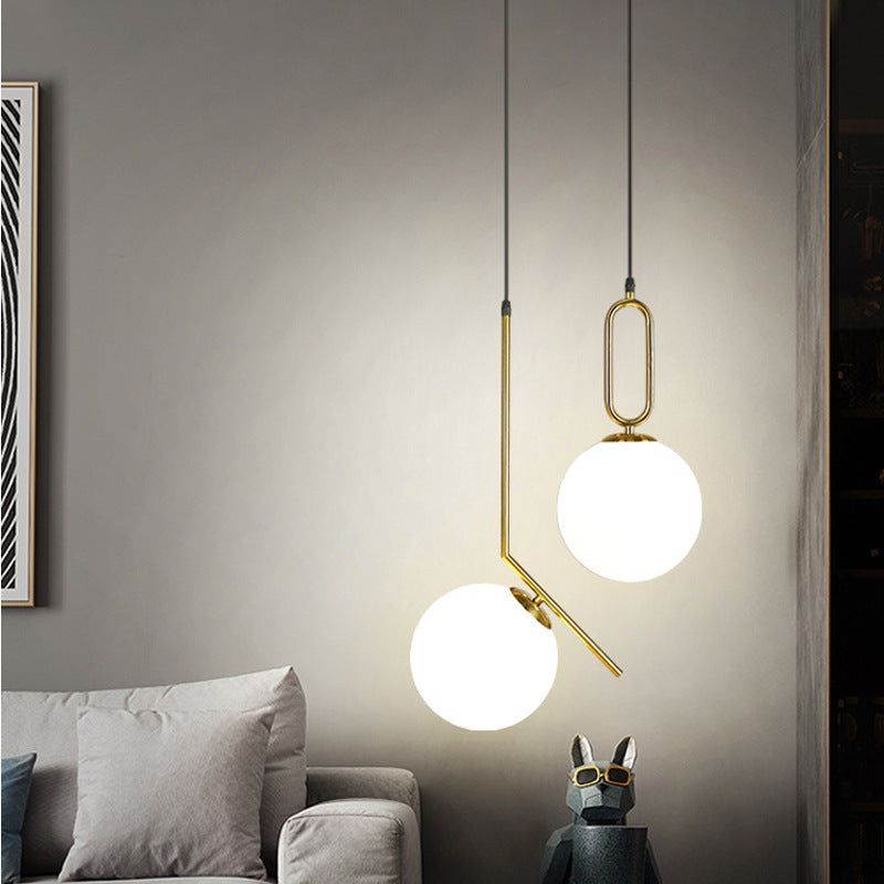 HEIKESZ Nordic LED bedside chandelier modern simple creative pendant light for bedroom bar restaurant American style