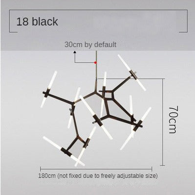 HEIKESZ Nordic Post Modern Tree Branch Chandelier Luxury Industrial Style Living Room Lamp for Home and Restaurant Decor