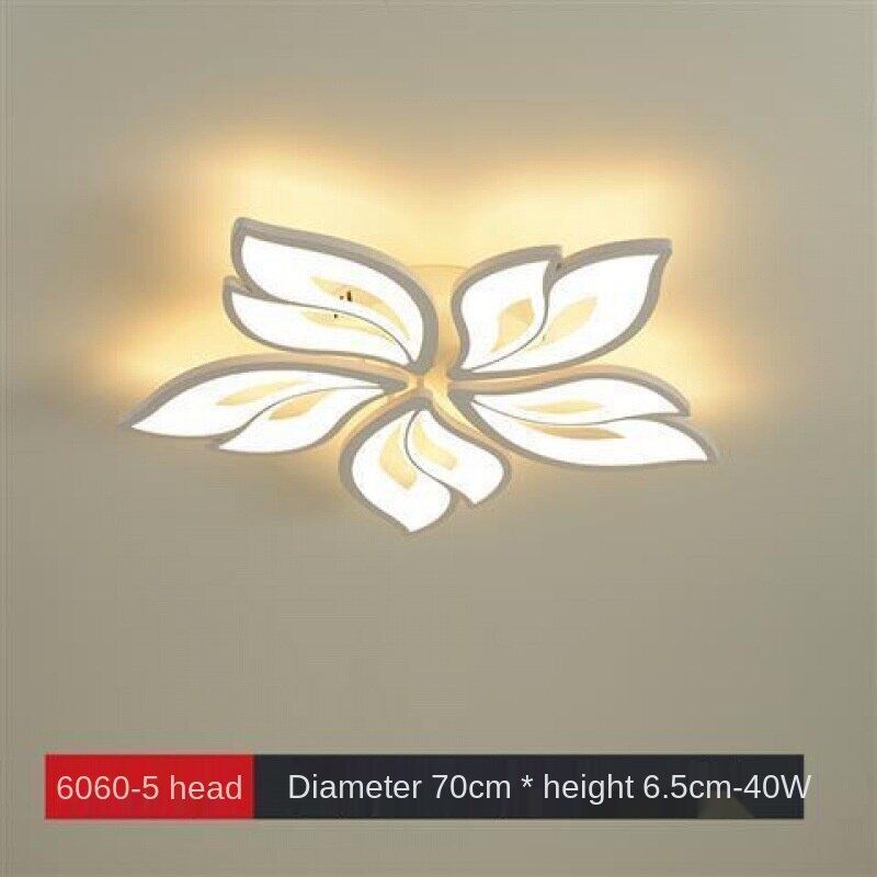 HEIKESZ Modern LED Ceiling Light for Living Room Bedroom Simple Atmosphere Warm Lighting Petal Chandelier