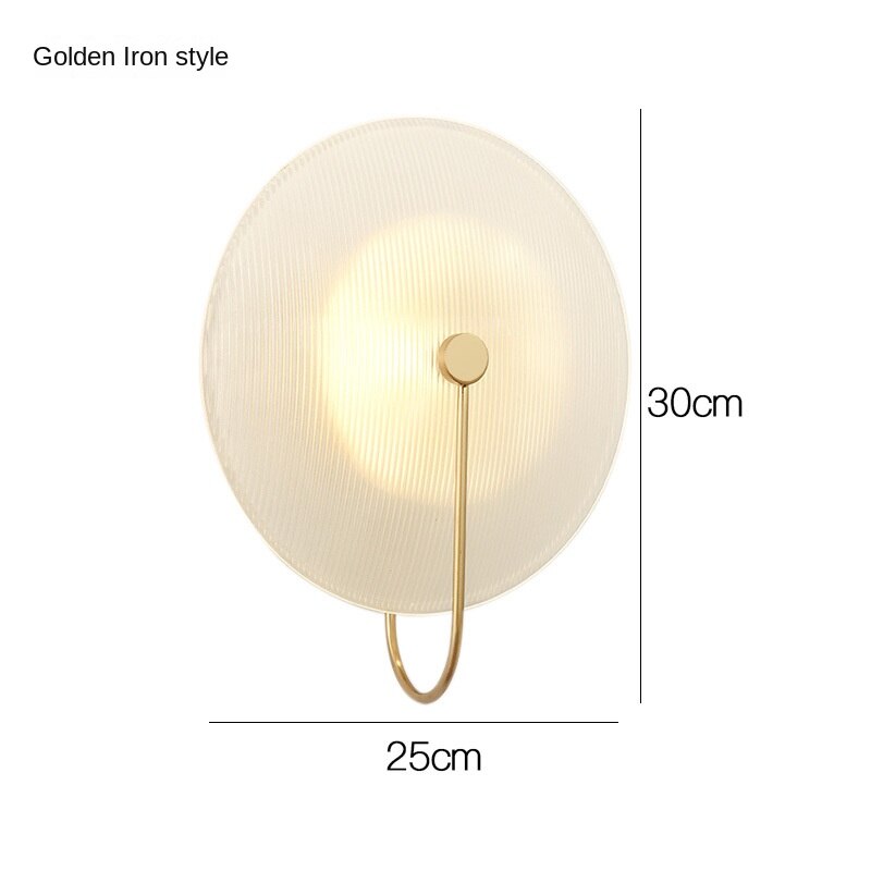 HEIKESZ Nordic Glass Wall Lamp Minimalist Design for Living Room Bedroom Hotel Guest Room Sofa Model Room Decorative Lighting
