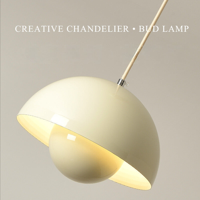 HEIKESZ Danish Designer Bud Chandelier Macaron Three Heads Dining Room Lamp Nordic Modern Minimalist Bedroom Lighting