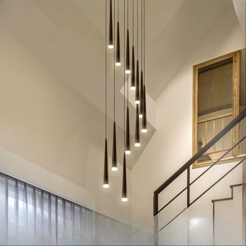 HEIKESZ Rotating Nordic Chandelier Modern Simple Luxury LED Drop Light for Ceiling Dining Kitchen Living Bedroom Pendant Lighting