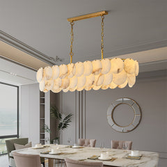 HEIKESZ Luxury Marble Chandelier Post Modern Copper Light Designer Villa Lighting for Living Room Bedroom Dining Room