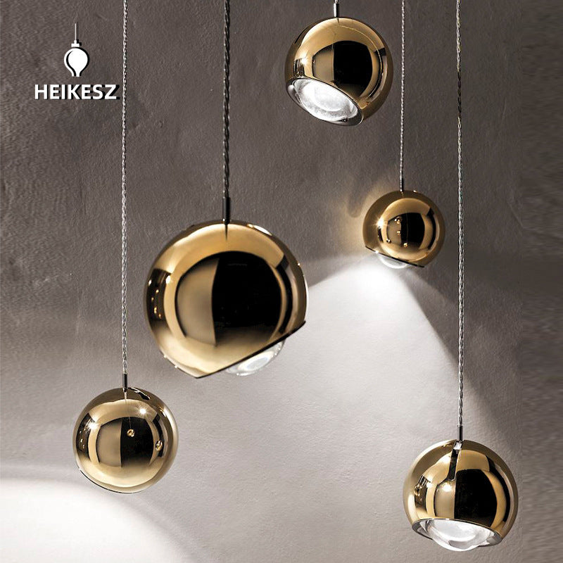 HEIKESZ Nordic Glass Chandelier for Bedroom Living Room Bar Counter Stairs Window Designer Lighting Decoration