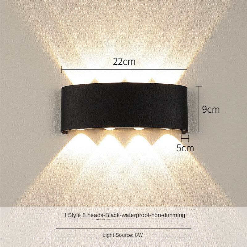 HEIKESZ Nordic LED Wall Lamp Waterproof Outdoor Indoor Bedside Corridor Balcony Courtyard Stair Light Warm White Bulb for Living Room Bedroom Lighting