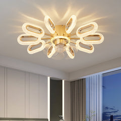 HEIKESZ Nordic Ceiling Fan with LED Lights Modern Minimalist Bedroom Dining Room Study Lamp Integrated Fan Style Ceiling Light