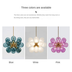 HEIKESZ Modern Minimalist Chandelier Creative Personality Art Nordic Balloon Bubble Glass Lamp for Bedroom Restaurant Princess Room