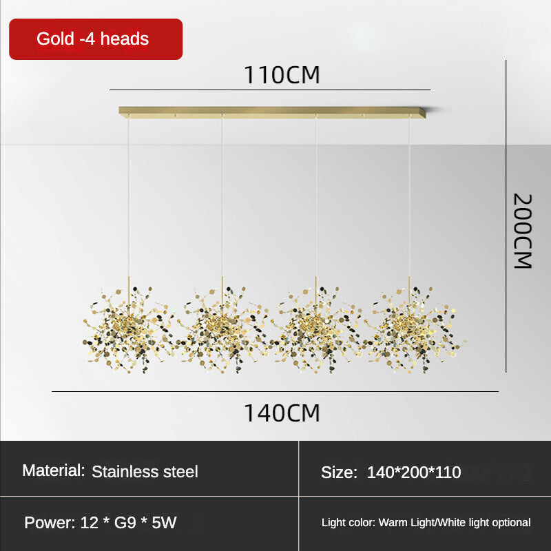 HEIKESZ Nordic Sequin Chandelier Creative Artistic Lamp for Dining Room Hotel Bar Stainless Steel Decorative Light