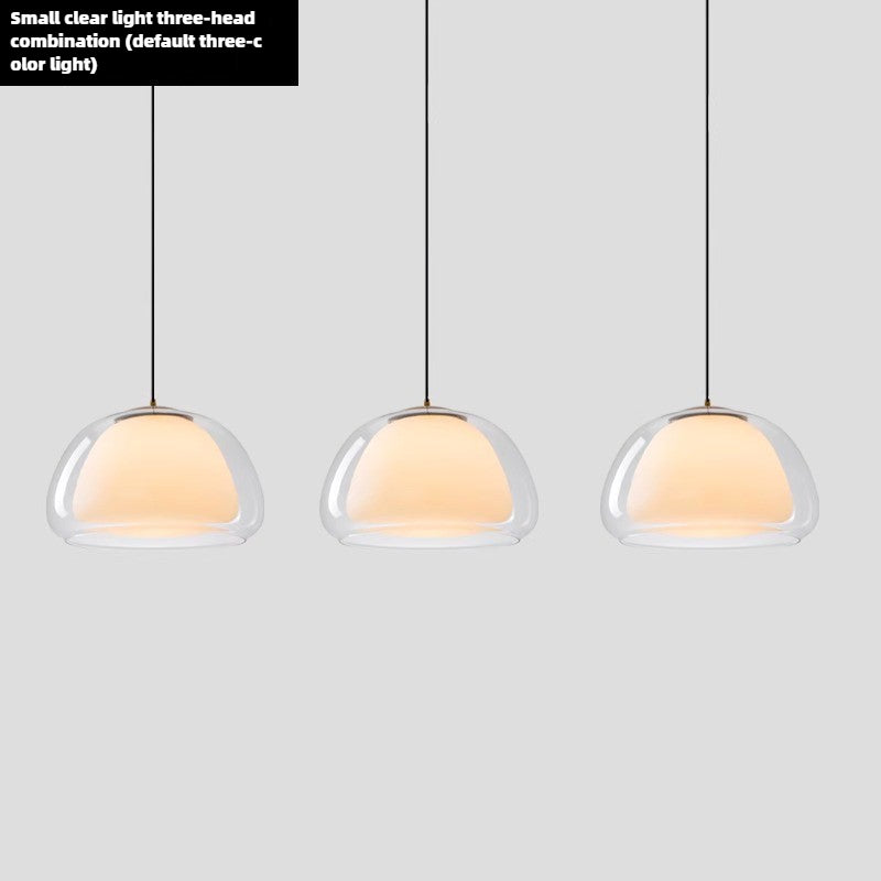 HEIKESZ Creative Danish Cream Wind Jelly Chandelier Nordic Minimalist Pendant Light for Cafe Restaurant Bedside Ceiling Decor