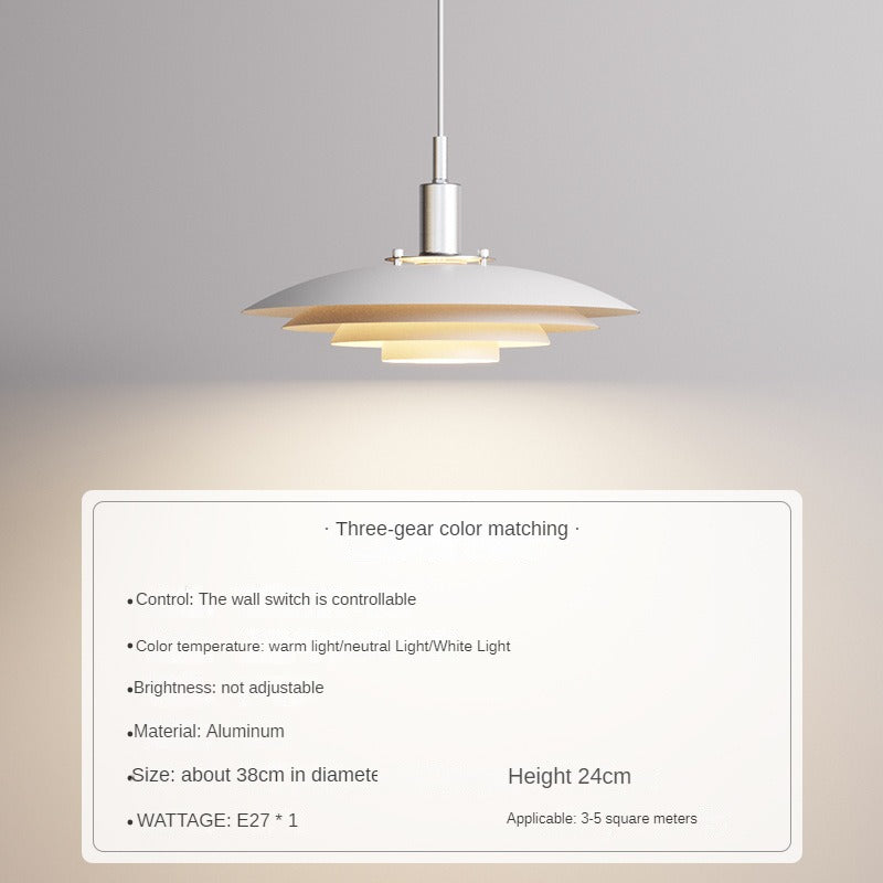 HEIKESZ Nordic Modern PH5 Chandelier by HEIKESZ Multi-Head Aluminum UFO Lamp Minimalist Lighting for Restaurant Cafe Living Room Ceiling Decor