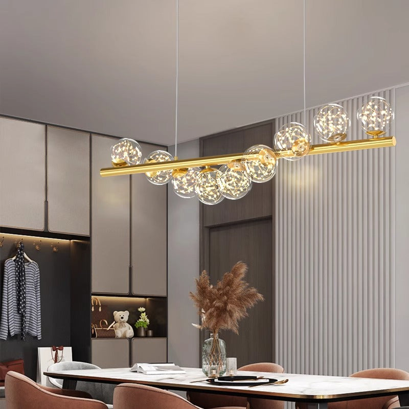 HEIKESZ Nordic Modern Chandelier Creative Simple Pendant Light for Restaurant Office Conference Table Luxury Dining Bar Long Lights