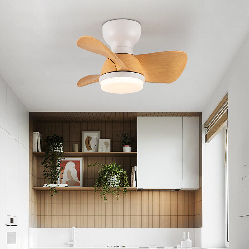 HEIKESZ Nordic 22-inch Ceiling Fan with Light Remote Control Modern Minimalist Design for Bedroom Dining Room Home