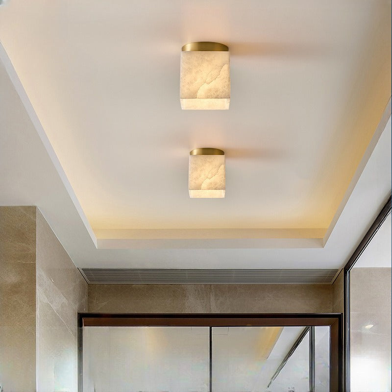 HEIKESZ Nordic Copper Ceiling Light Modern Minimalist Home Lighting Creative Corridor Lamp