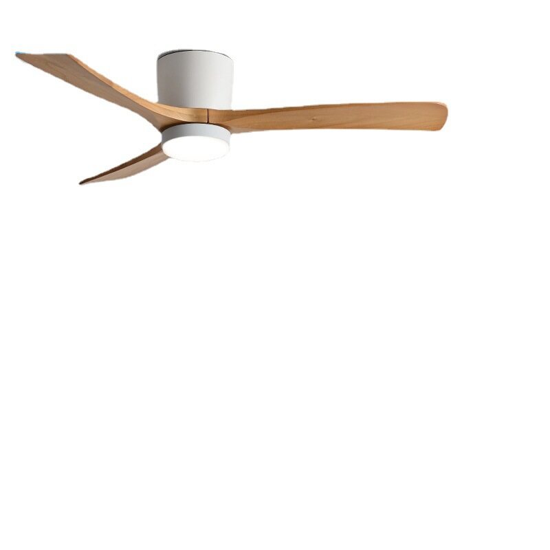HEIKESZ Ceiling Fan Light Nordic Solid Wood Modern Minimalist Chandelier with Electric Fan for Living Room Bedroom Dining Room