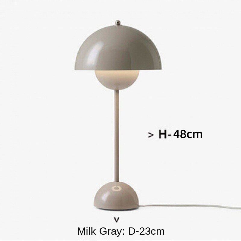 HEIKESZ Modern Touch Dimming Bud Table Lamp Danish Designer Bedside Lamp Eye Protection Study Lamp Living Room Decor Mushroom Night Light