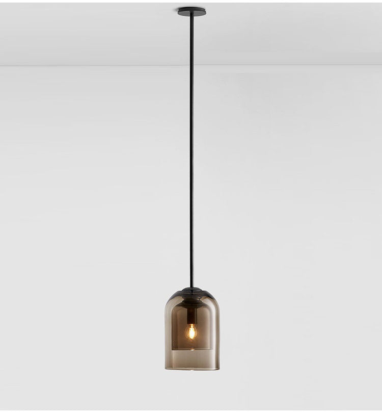 HEIKESZ Nordic Minimalist Pendant Lamp Single Head Glass Chandelier Creative Bedroom Ceiling Light Fixtures for Dining Room Bar Bedside Decor
