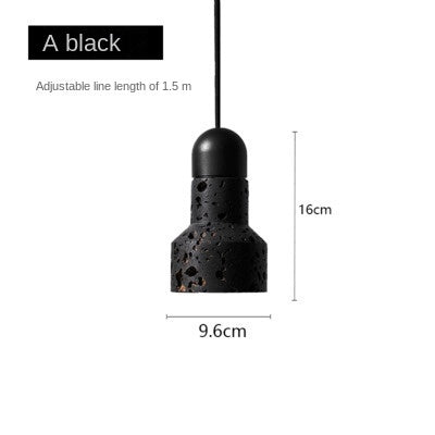 HEIKESZ Luxury Black Cave Stone Chandelier Industrial Modern Light Designer Cement Terrazzo Lamp for Living Room Ceiling Decor